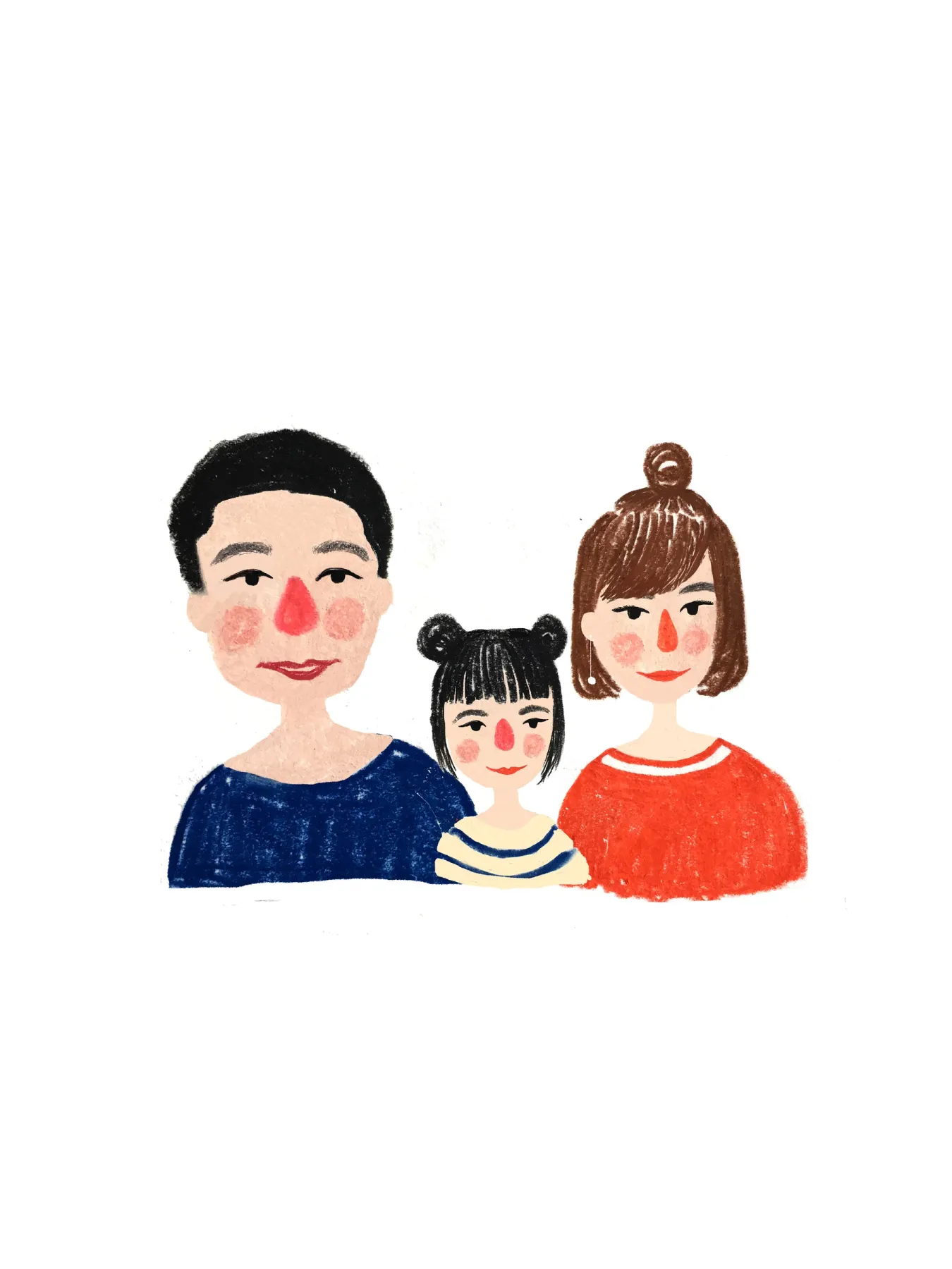 Portrait of two parents and their child