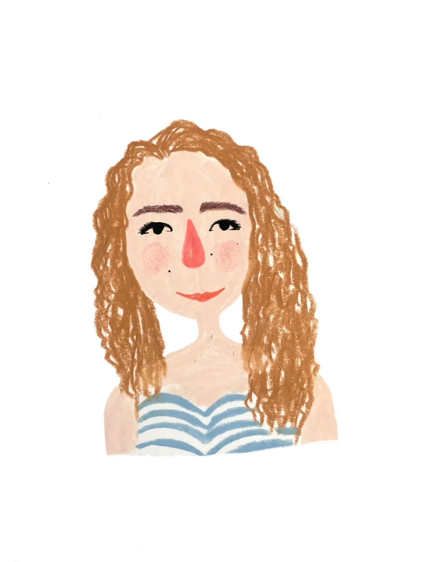 Portrait of a person with curly hair