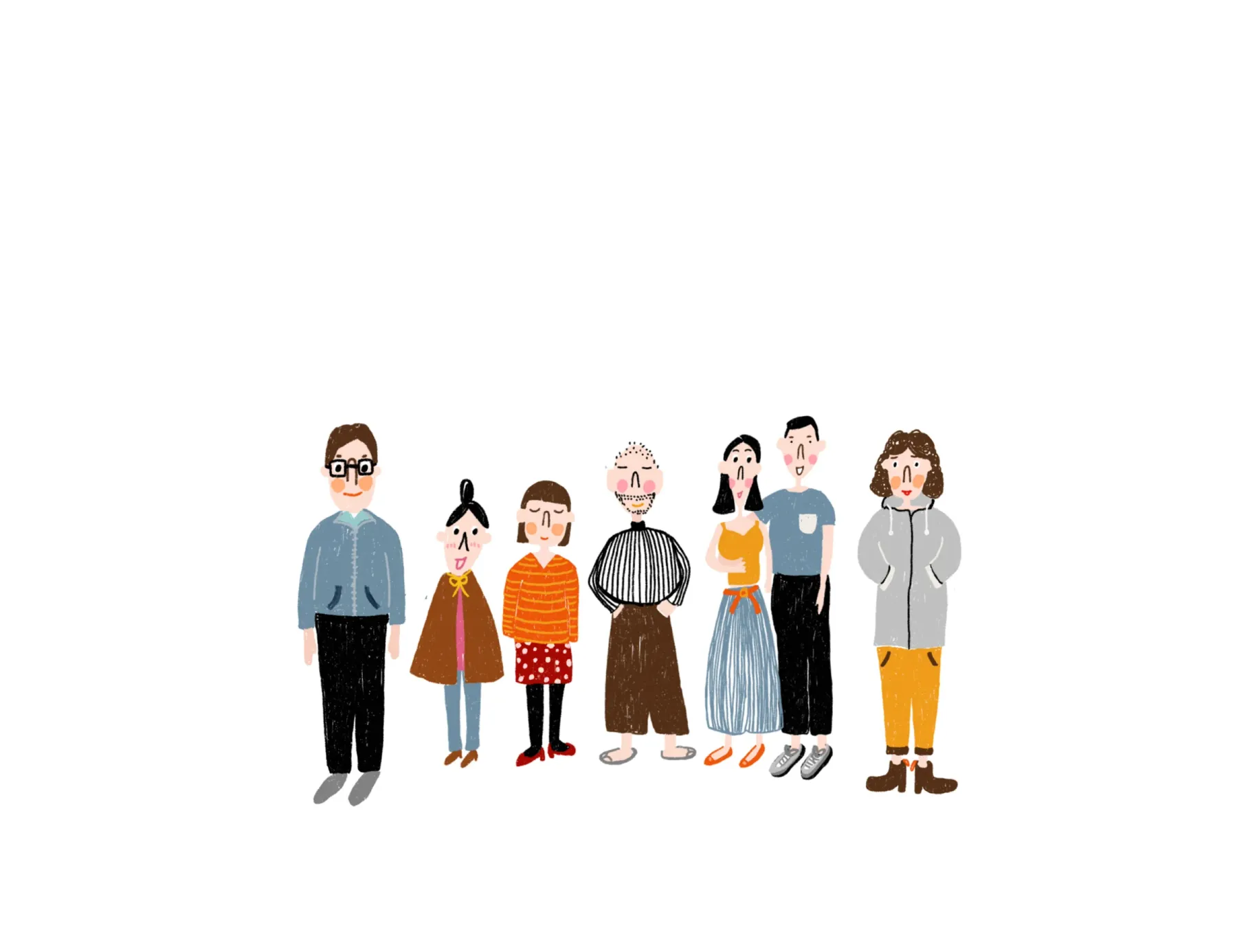 Group portrait of people across generations