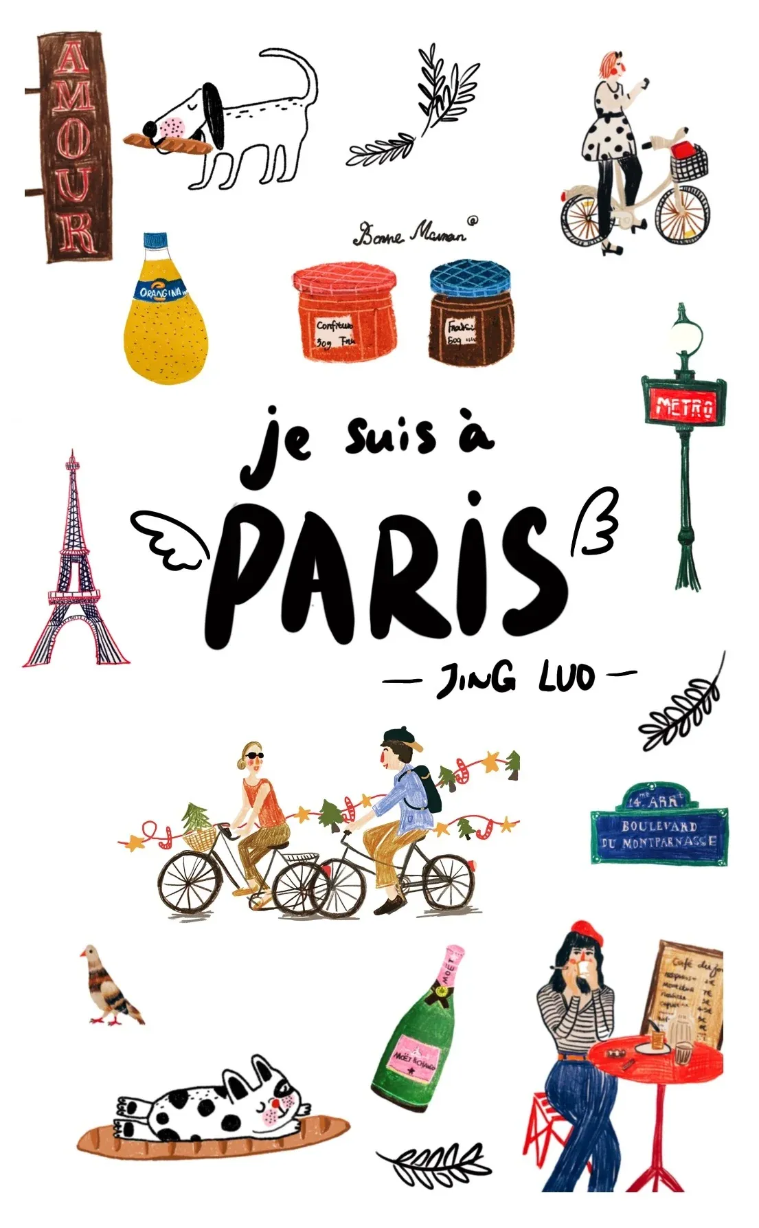 Je suis Paris character and city motif